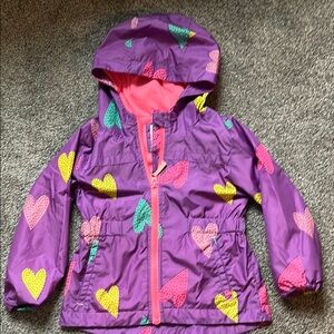 Purple Heart Patterned Kids Jacket